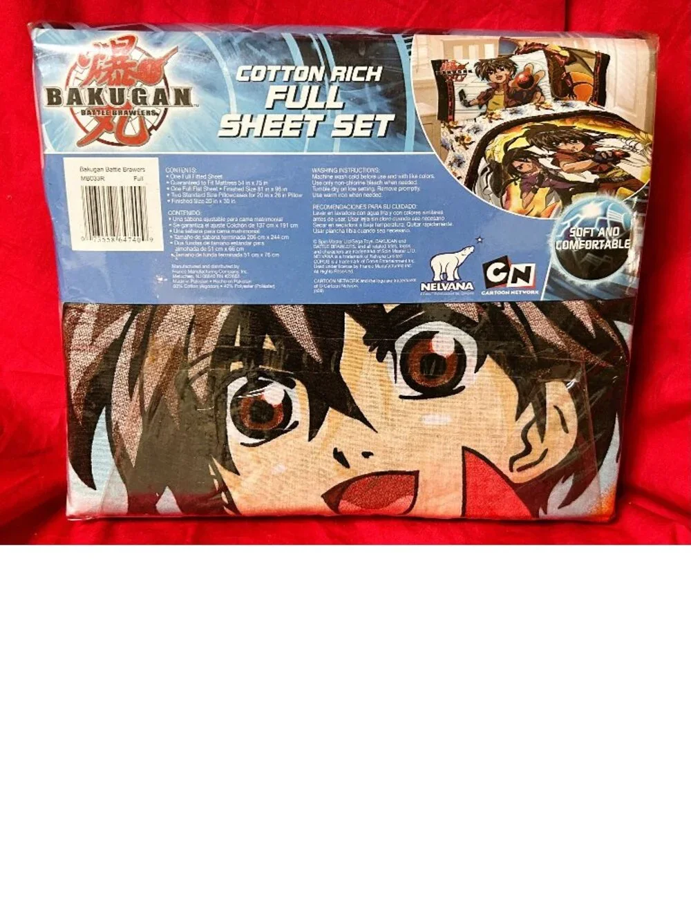 NEW~FULL sz~Reversible Comforter Sheet Set~Rare BAKUGAN Anime Battle Brawer~5pc